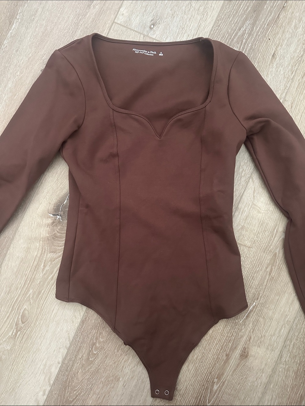 Abercrombie & Fitch Chocolate Brown Long Sleeve Bodysuit